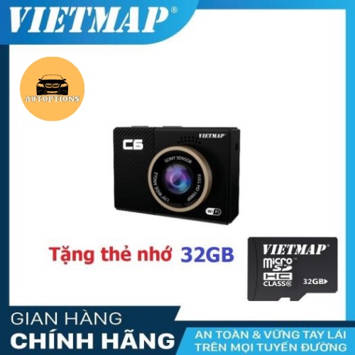 Camera hành trình Vietmap C6 | Kết nối Wifi cảm biến Sony - Bảo hành 18 tháng