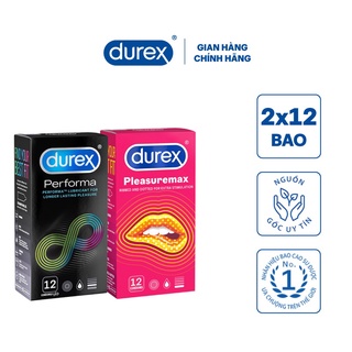 Bộ đôi Bao cao su Durex Pleasuremax và Durex Performa kéo dài thời gian ,gân gai hàng chính hãng(Tổng kho bao cao su HN)