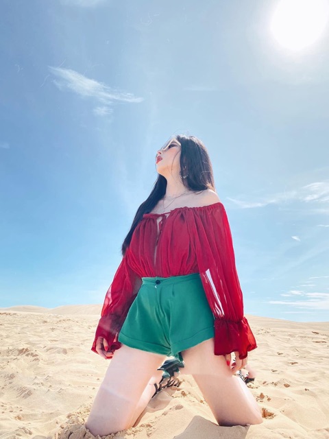 SET BODYSUIT SMI TVAI TAY BỒNG CHUN NGỰC + QUẦN SOOC | BigBuy360 - bigbuy360.vn