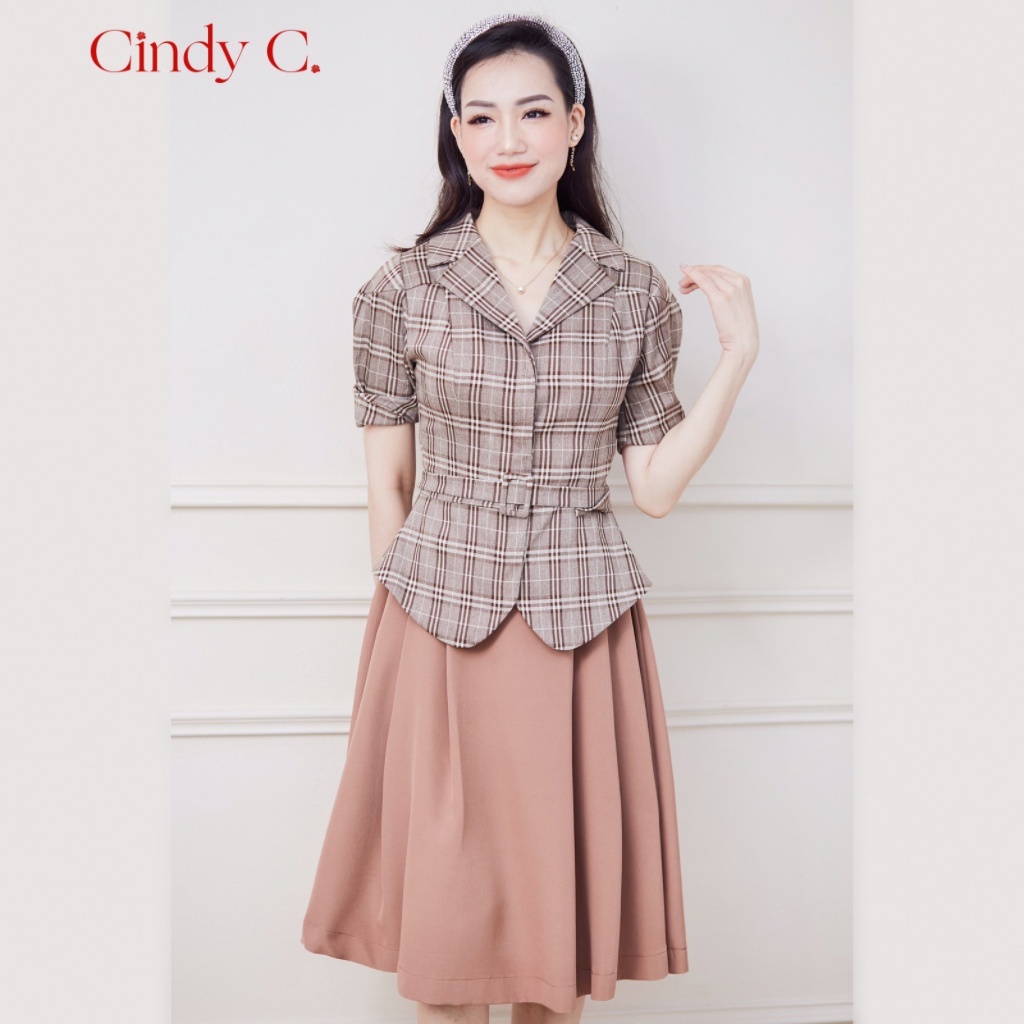 Áo ngắn tay Leander CINDY C chất liệu Tuytsi sang trong lịch thiệp 746