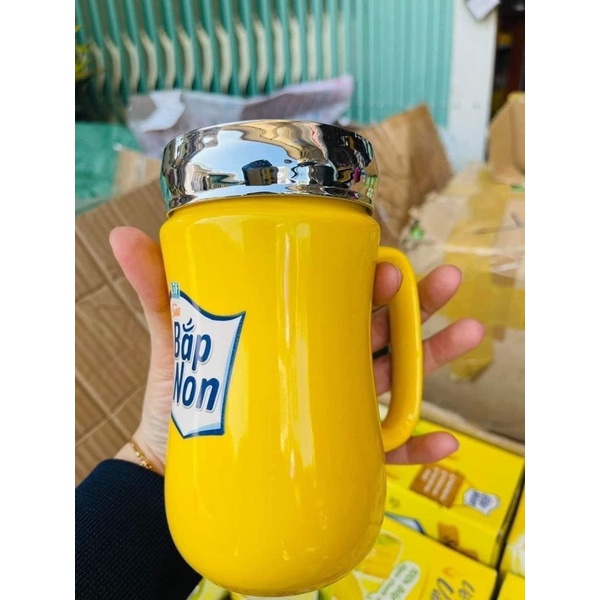 Ly giữ nhiệt nắp gương hkm sữa bắp