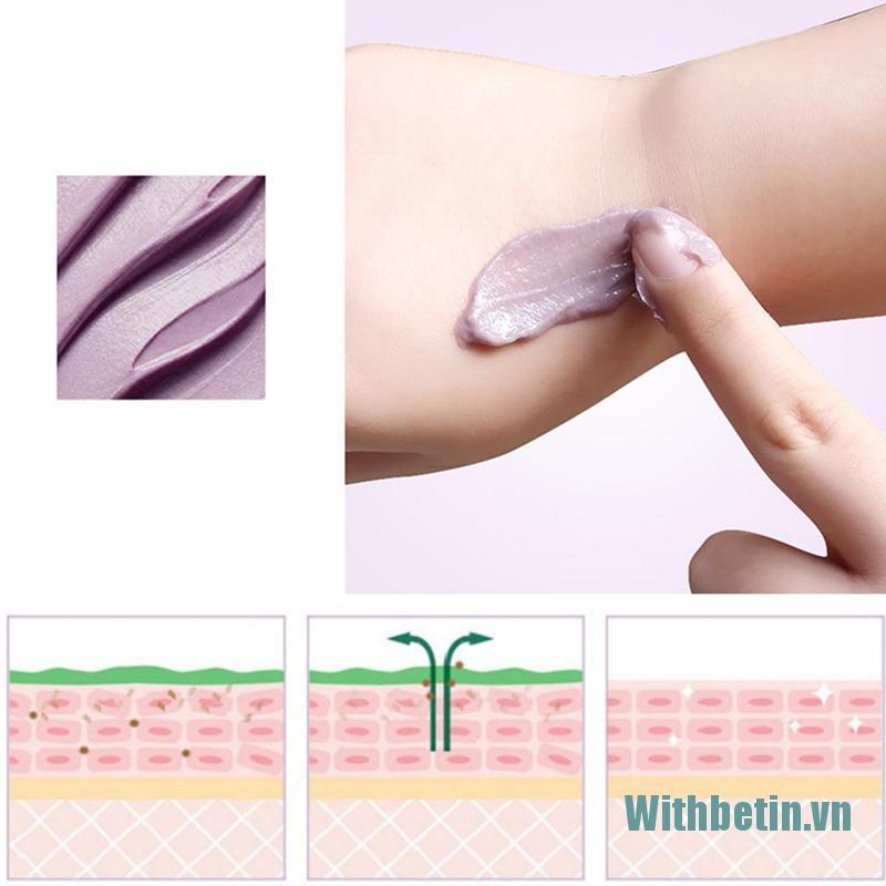 【Withbetin】New Natural Eggplant Extract Mud Facial Mask Oil Control Blackhead Deep Cleaning