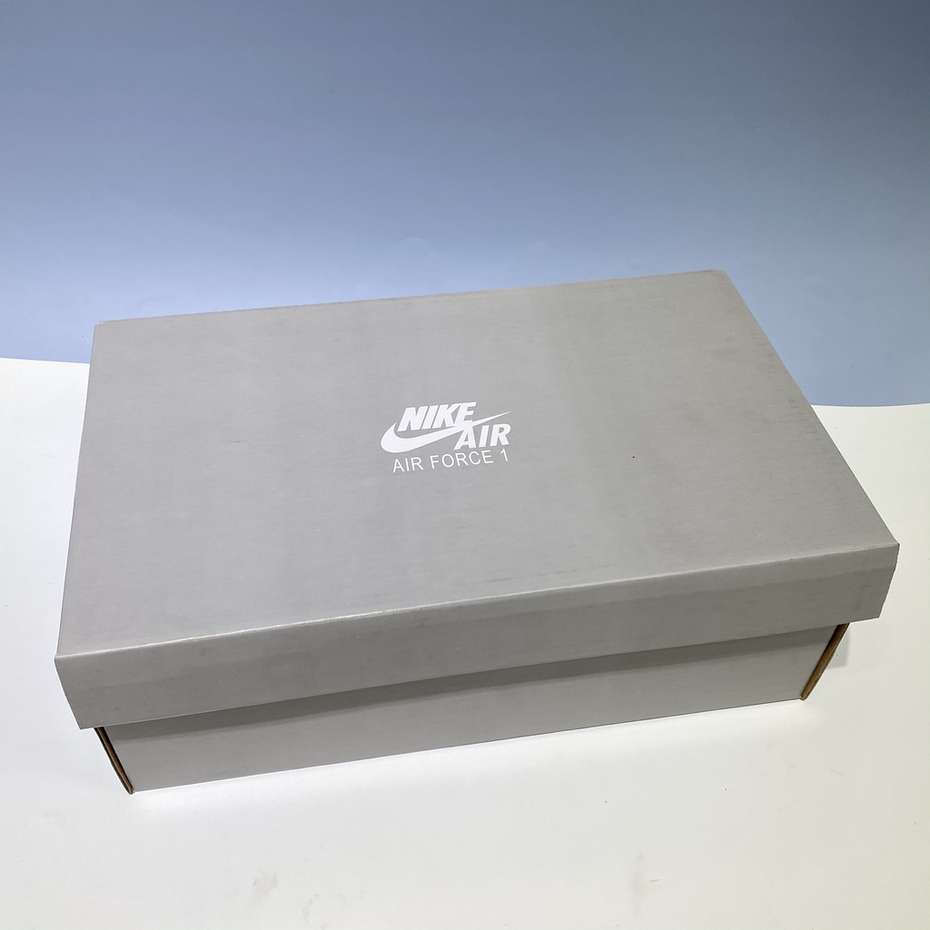 Hộp Nike AF1 Xám ⚡FREESHIP⚡ Hộp Carton đựng giày, dép + Bill thẻ + Giấy gói Pelure Nhật chuẩn xịn Fullbox
