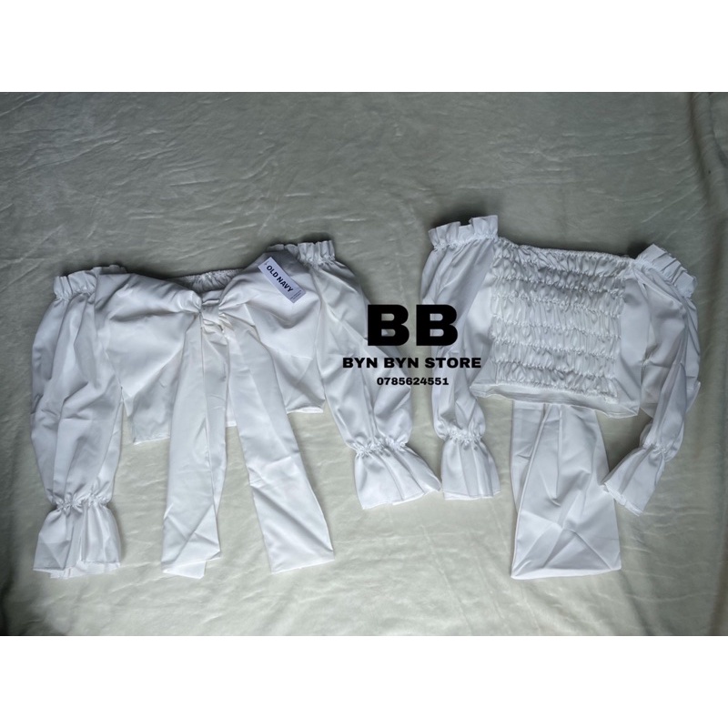 Áo nơ to bẹt vai tay bồng A30