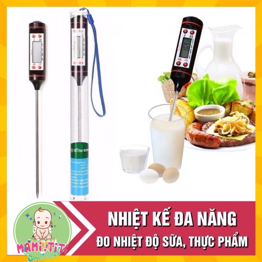 Nhiệt kế đo nhiệt độ nước pha sữa cho các mẹ kích thước 25 x 260 x 15mm