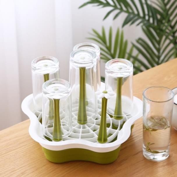 Úp cốc chén  hình bông mai 6 cốc  2670