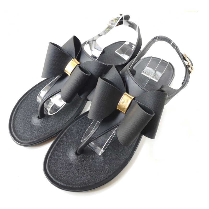 Giày đi mưa Sandal nhựa dẻo xỏ ngón nơ kép