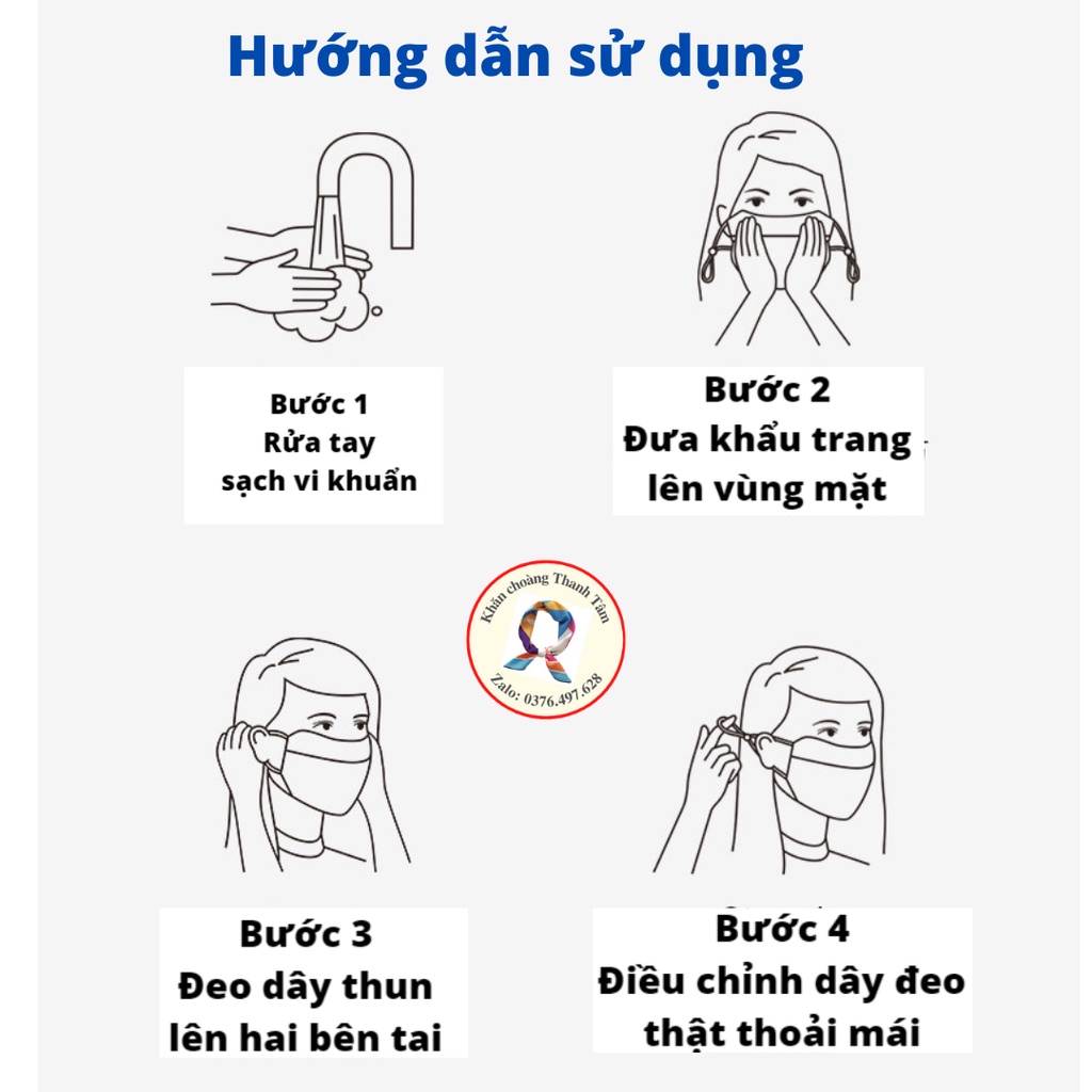 Khẩu trang vải kháng khuẩn thời trang cao cấp chống bụi chống nắng có nút chỉnh dây loại dày giữ ấm mùa đông