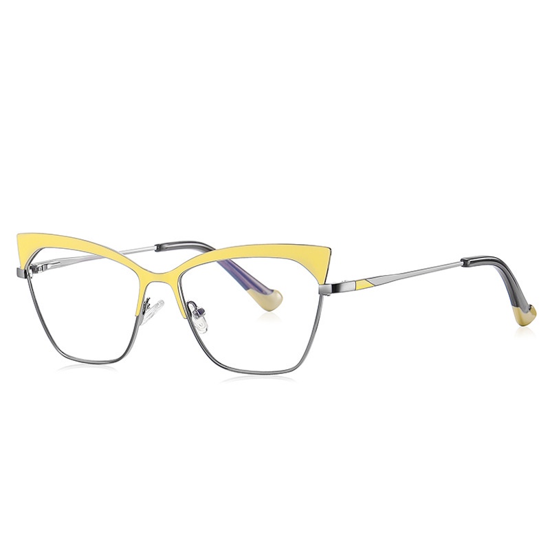 Mắt Kính TR90 Gọng Kim Loại Chống Ánh Sáng Xanh Thời Trang Cho Nữ