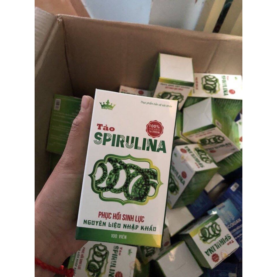 TẢO XOẮN SPIRULINA KINGPHAR ( MUA 3 HỘP TẶNG 1 TUÝP KEM ĐÁNH RĂNG THẢO DƯỢC KINGPHAR)