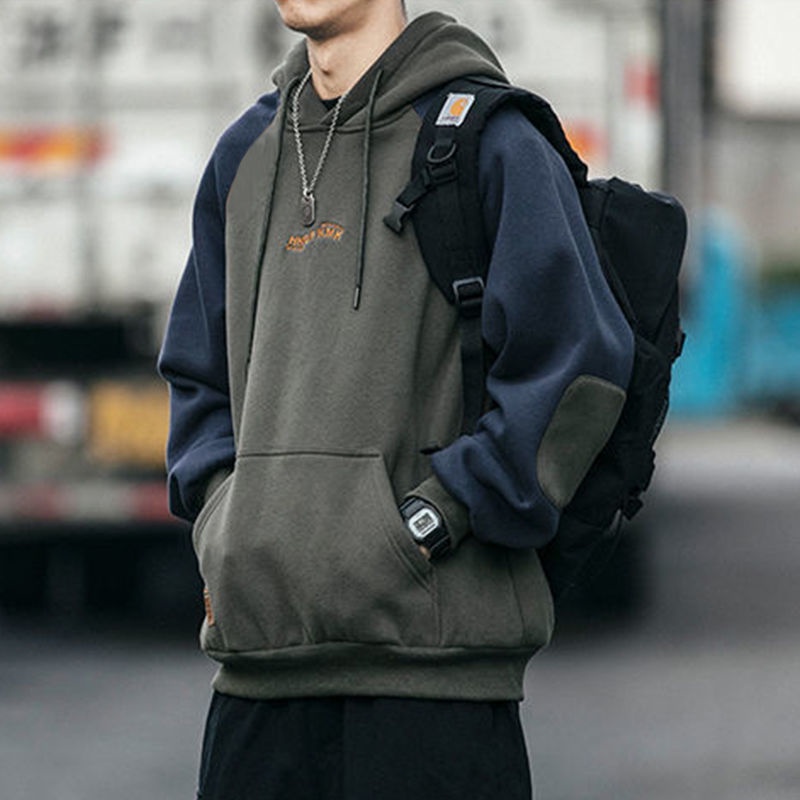 Áo Hoodie Form Rộng Màu Sắc Hợp Thời Trang Phong Cách Hip Hop Mỹ Cho Nam
