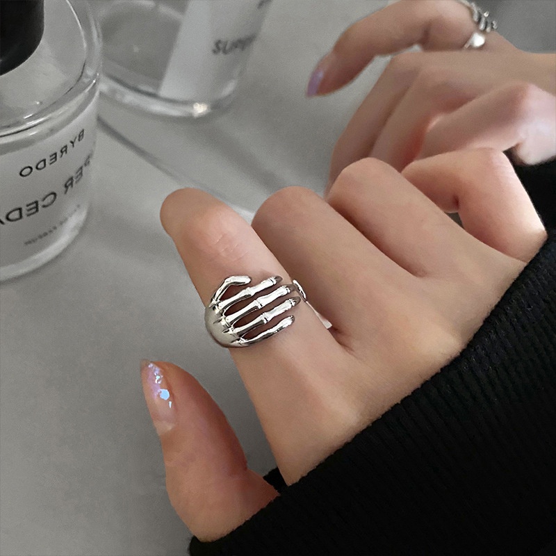 Nhẫn Hở Hình Móng Vuốt Mới Có Thể Điều Chỉnh Phong Cách punk hip hop Cá Tính Dành Cho Cặp Đôi