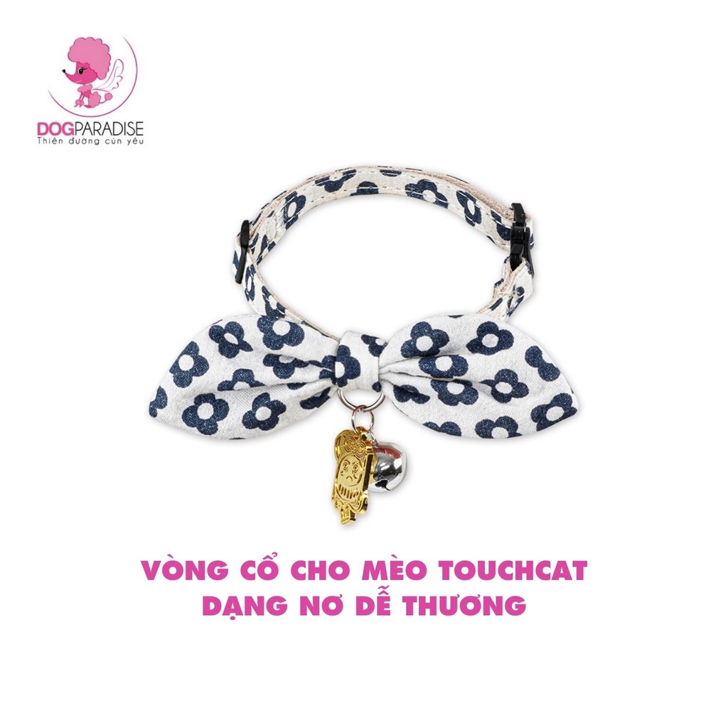 Vòng cổ cho mèo Touchcat dạng nơ dễ thương nhiều màu thời trang - Dog Paradise