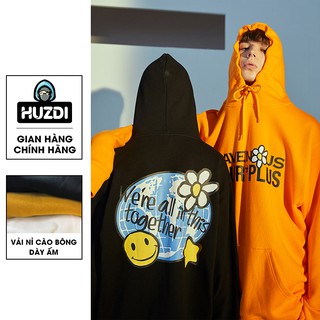 Áo Khoác Hoodie Cặp Nam Nữ Unisex - Áo Hoodie Cặp Cute Phong Cách Hàn Quốc - HUZDI mã HOD050