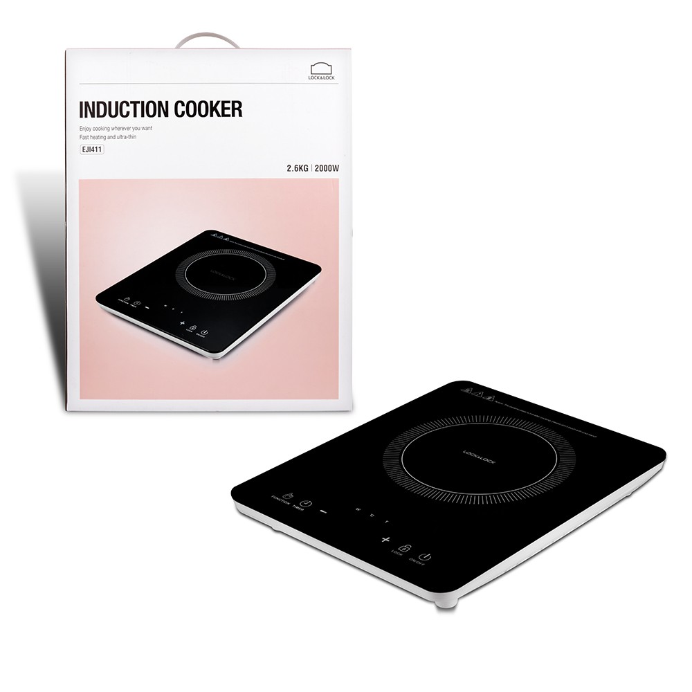 Bếp điện từ Lock & Lock Induction Cooker, 220-240V, 50/60Hz, 2000W - Màu đen EJI411