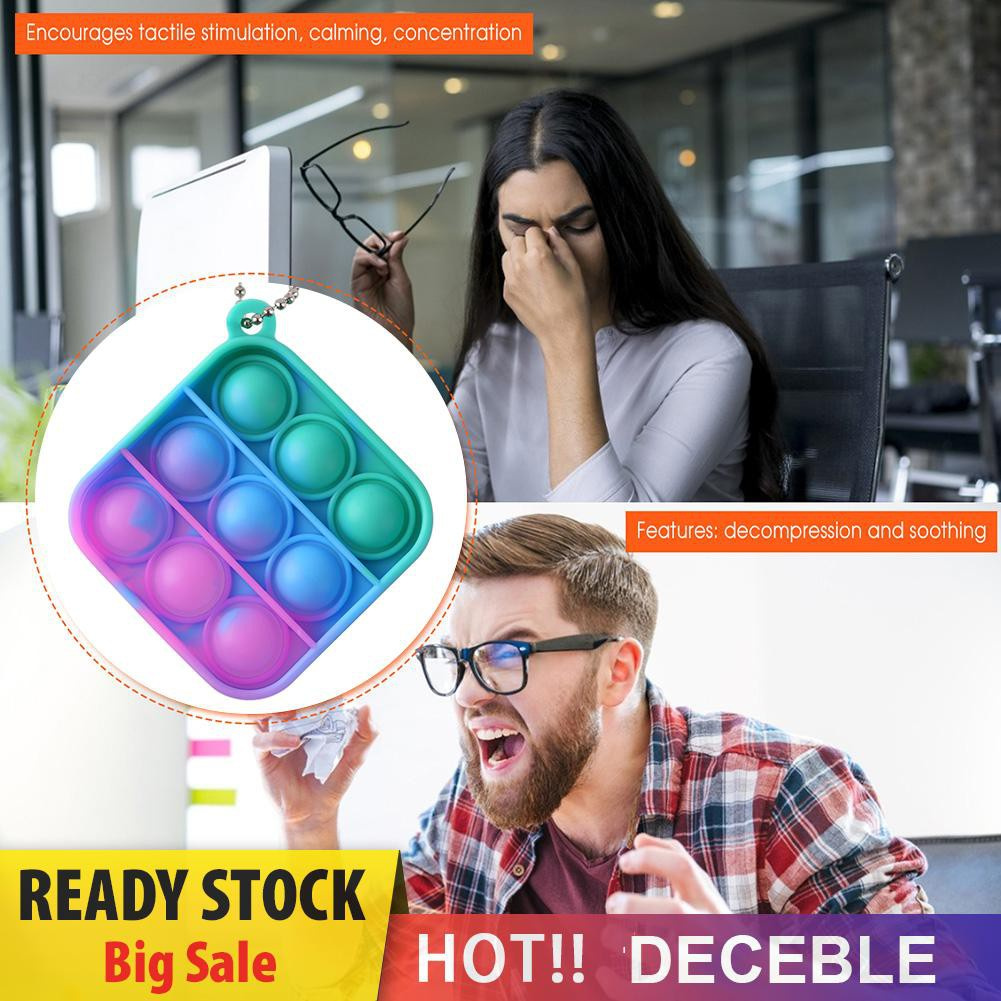 Đồ chơi bấm bong bóng mini bằng silicon nhiều màu giúp giảm căng thẳng dành cho người bị tự kỷ