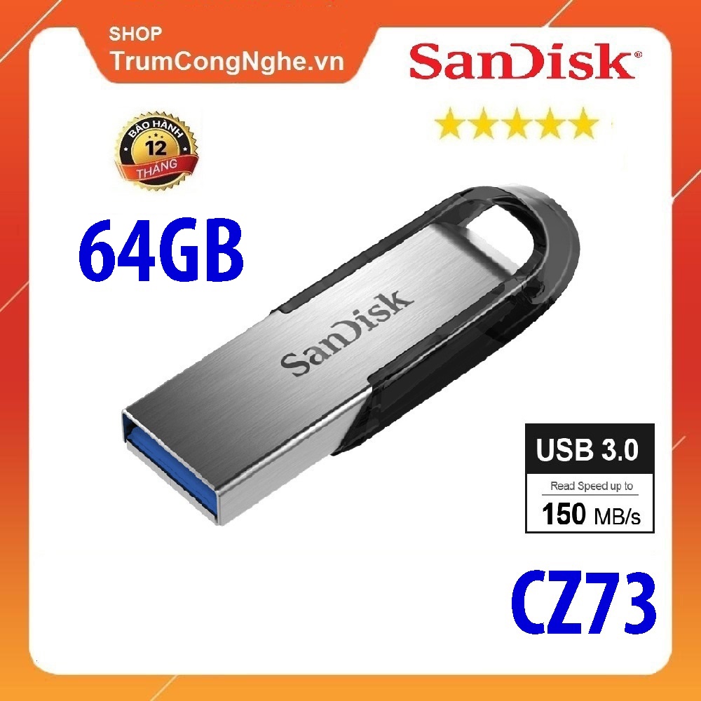 USB 64Gb 3.0 SanDisk Ultra Flair CZ73 tốc độ nhanh