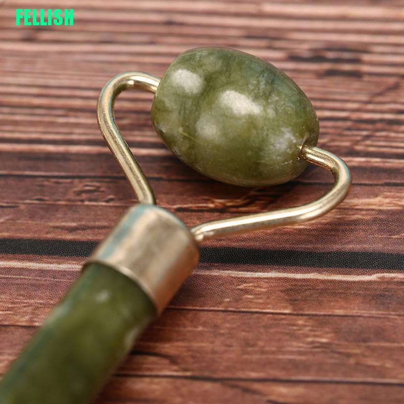 [Hàng mới về] Set con lăn mát xa mặt và miếng cạo gió cơ thể làm từ đá tự nhiên tiện dụng
