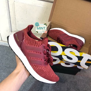 ( Video cận cảnh ) Giày Sneaker Ultra Boost 3.0 Đỏ Đô