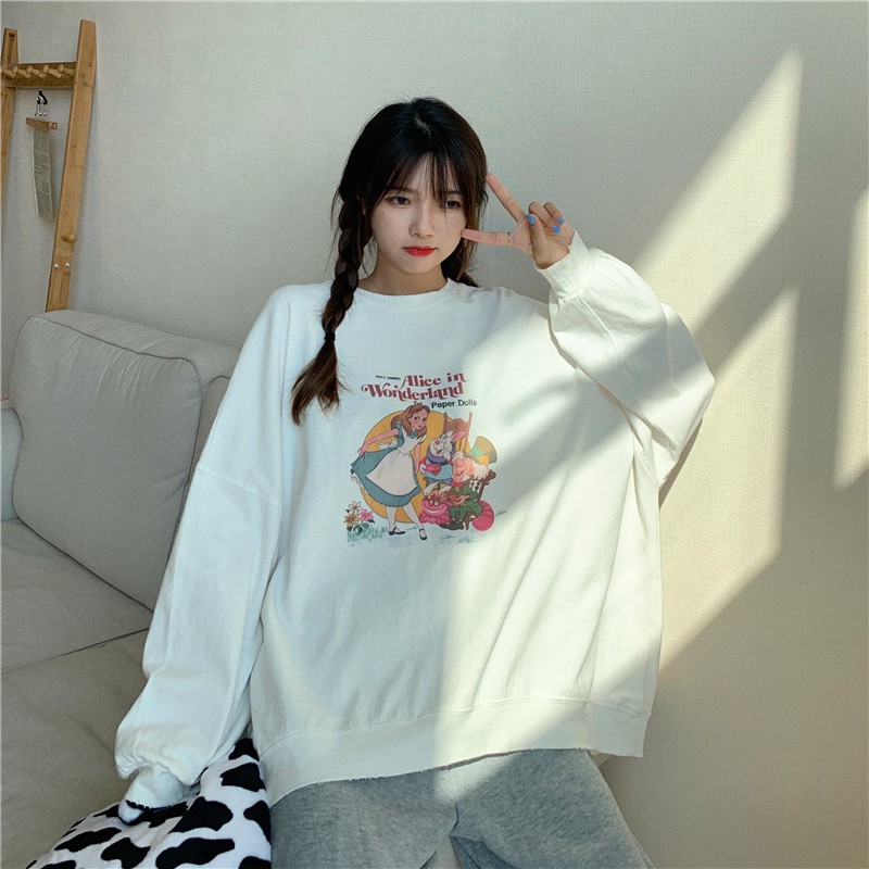 Áo Dài Tay In HOẠT HÌNH BẠCH TUYẾT VÀ 7 CHÚ LÙN  UNISEX