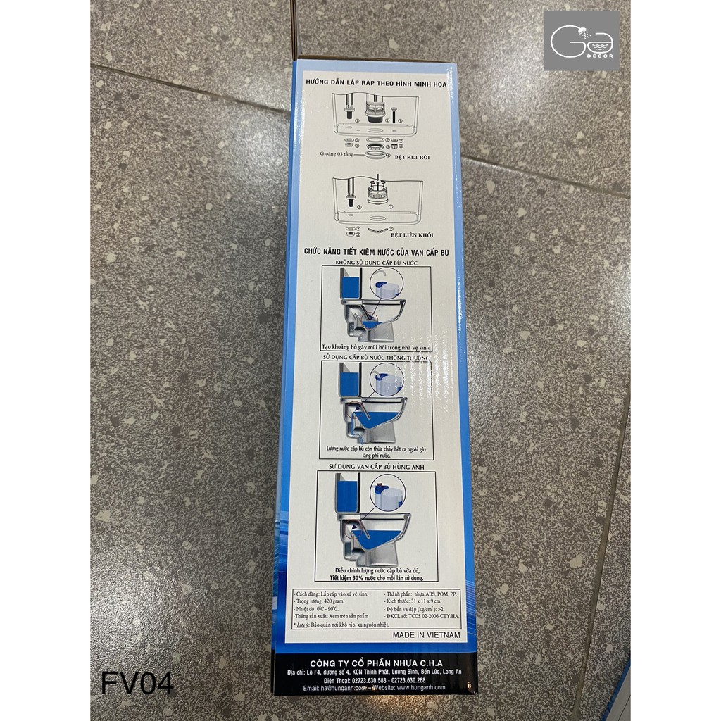 VAN XẢ NƯỚC BỒN CẦU FV04 - PKNHAH0041 (THƯƠNG HIỆU HÙNG ANH)