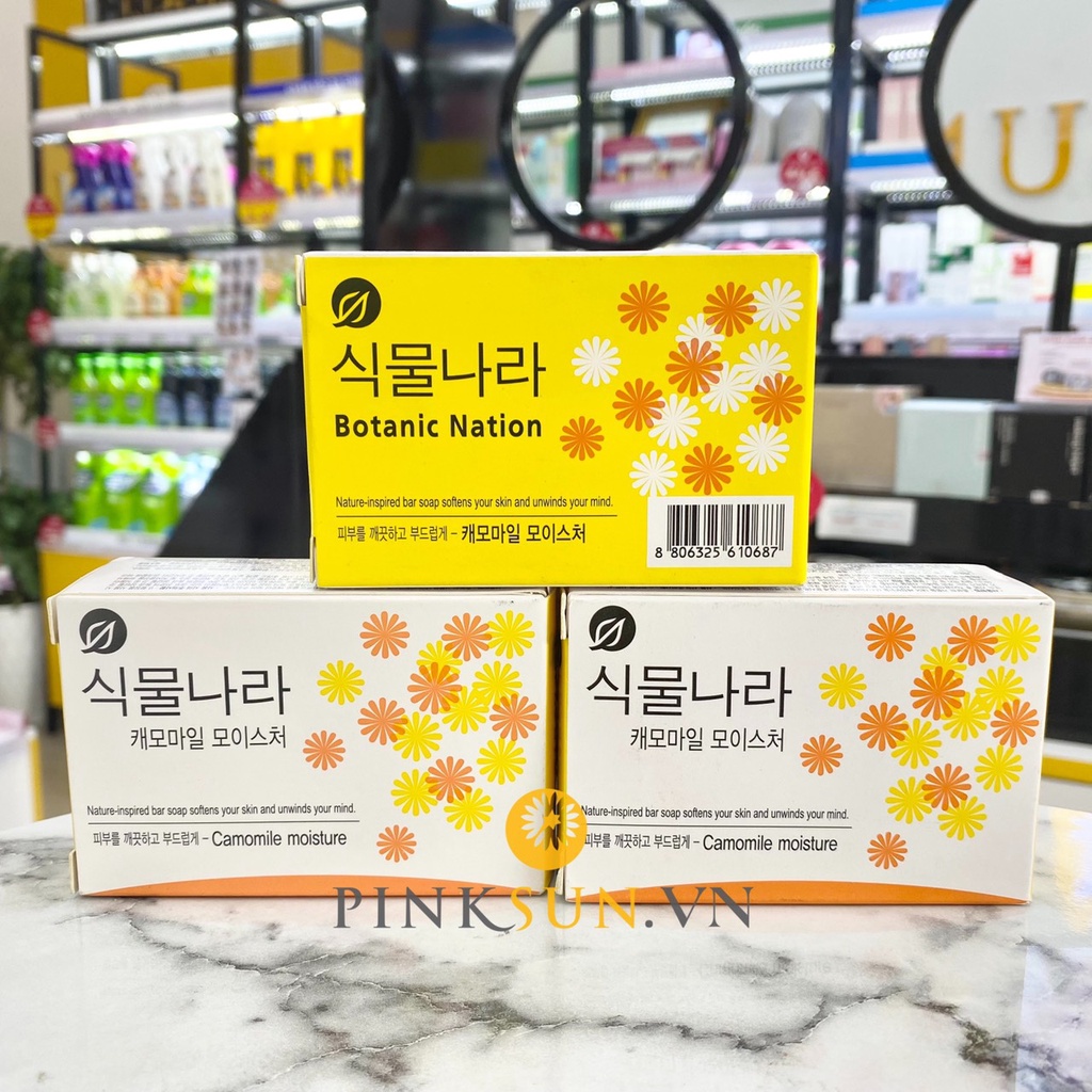 Xà Bông Dưỡng Da Shingmulnara Hương Hoa Cúc Hàn Quốc, Tẩy Da Chết Giúp Da Trắng Sáng 100G