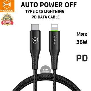 <MCDODO> Cáp Sạc Nhanh PD C-L 36W Đèn Led & Tự Ngắt Sạc Khi Đầy Pin, Dây Nylon Siêu Bền - Bảo Hành 12 Tháng
