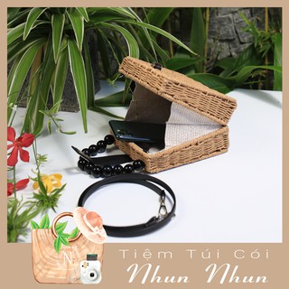 Túi cói quai ngọc