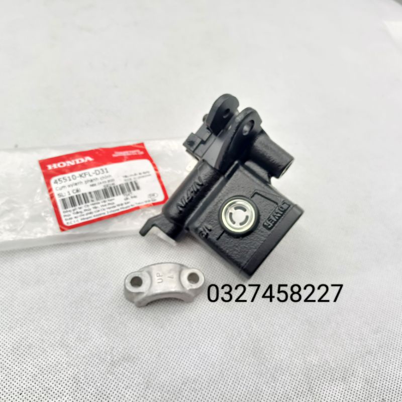 Cùm bình dầu thắng, phanh đĩa trước xe WAVE Thái, ZX, S100...  zin Honda
