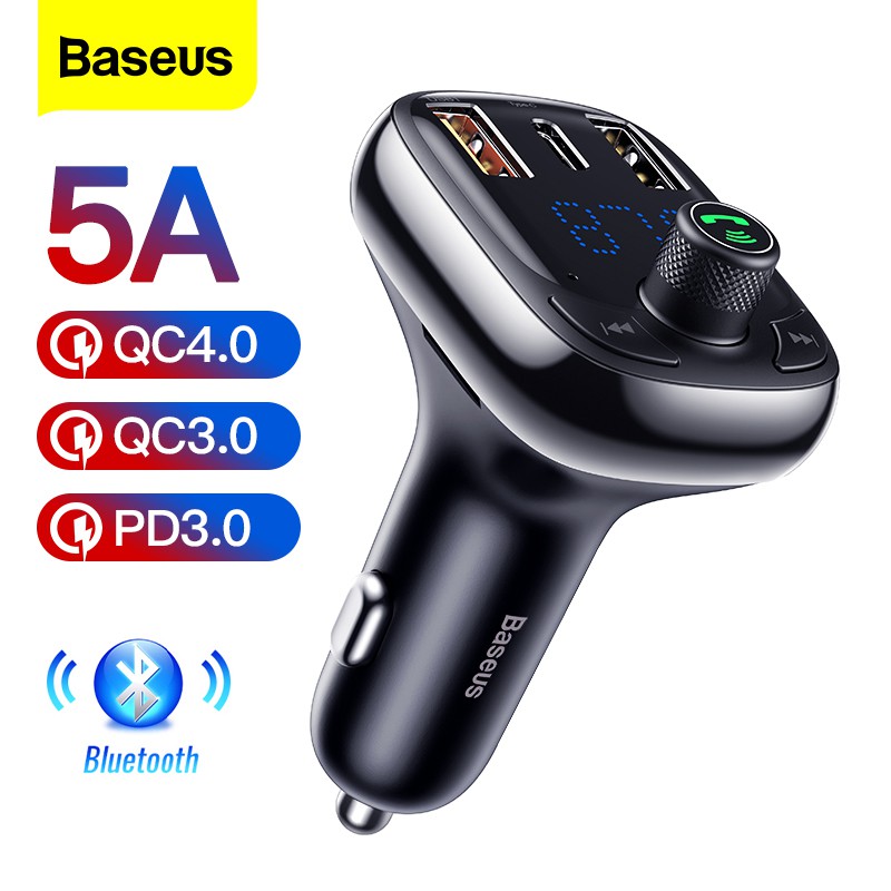 Bộ sạc Baseus thích hợp cho điện thoại Bluetooth 5.0 4.0 FM MP3 36W chuyên dụng trên xe hơi