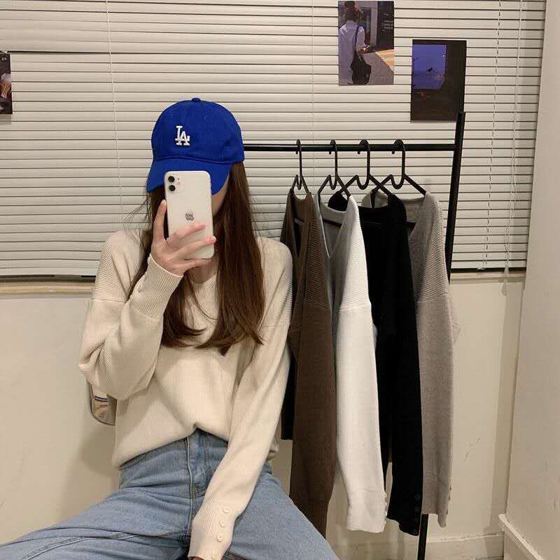 Áo Kiểu Hàn Quốc Tay Dài Dáng Rộng Thiết Kế Trẻ Trung Năng Động