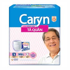 (HÀNG TẶNG) Tã Quần Người Lớn Caryn Size M8 Và L7(tặng khan ướt cao cấp 100 miếng ]