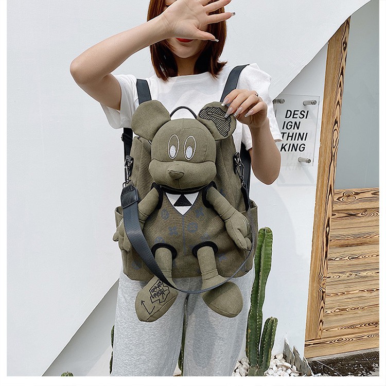 Balo vải búp bê hình chuột Mickey, gấu Misa