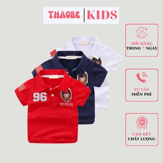 Áo Phông Cộc Tay Bé Trai Bé Gái - Áo Polo Cho Bé Cân Nặng Từ 6kg Đến 22kg Thời Trang Trẻ Em THAOBEKIDS