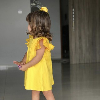 Đầm bé gái thắt nơ eo