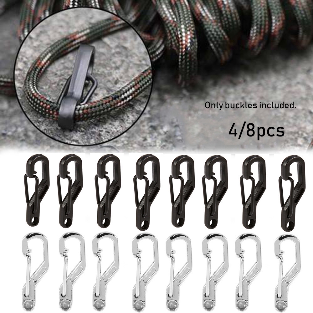 LETTER 4/8pcs MIni Aluminum Alloy Hang Buckle Survival EDC Gear Safety Travel Tools Outdoor Hook D Carabiner