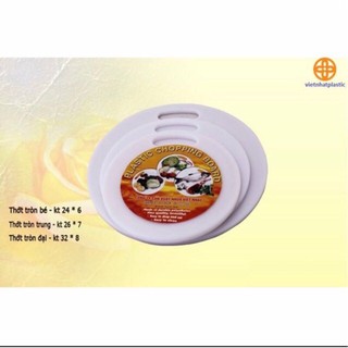 Rẻ vô địch- thớt tròn nhựa trắng- đủ size - hàng nhựa Việt Nhật