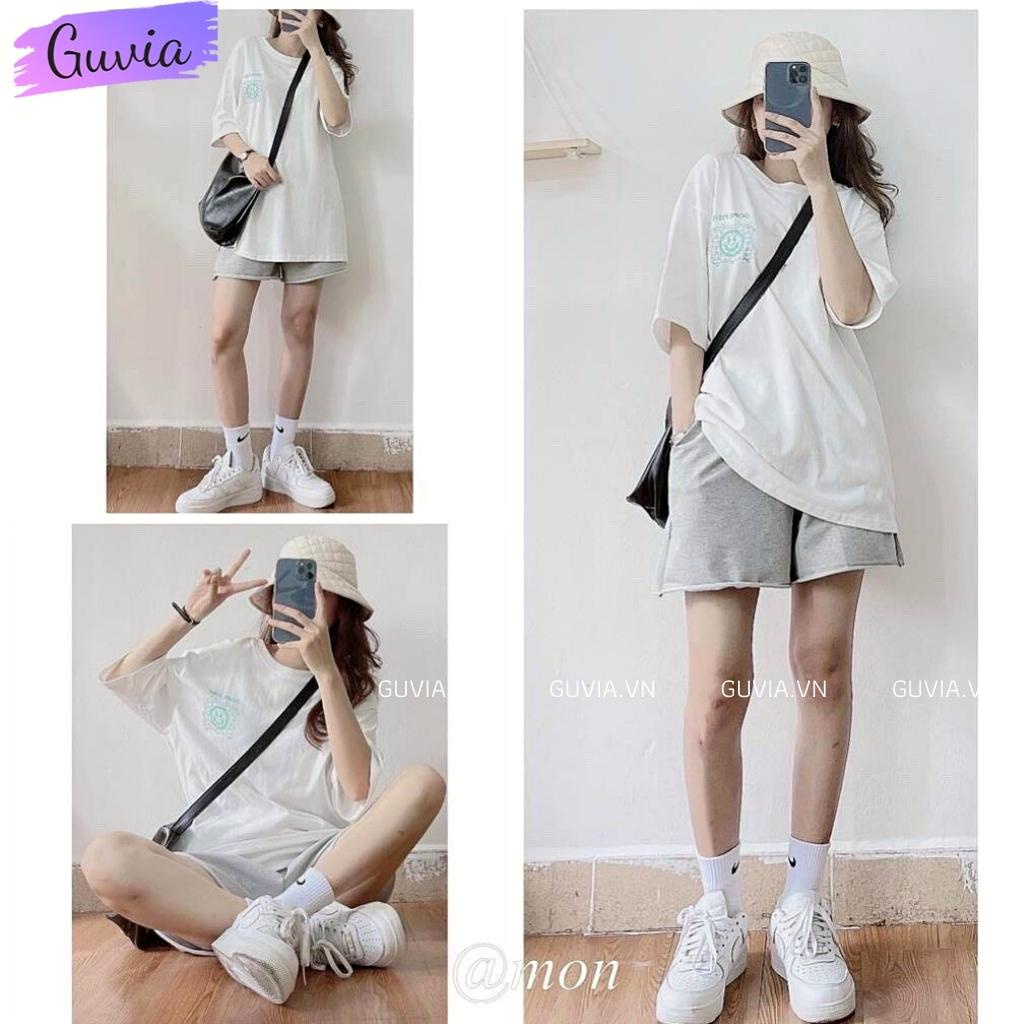 Quần Short NỈ DA CÁ Unisex  Quần đùi chất nỉ da cá Nam nữ đều mặc được GUVIA