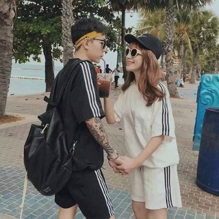 Đồ Bộ Set Thể Thao Sọc Lững Unisex Nam Nữ - Shop3nunisex