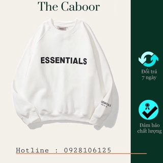 Áo sweater áo nỉ essentials form rộng Oversize, thời trang Unisex, chất nỉ bông dày ảnh tự chụp