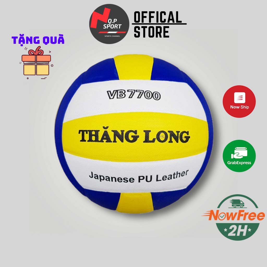 Quả Bóng Chuyền Da Thăng Long VB 7700, VB7400, VB7000 (Tiêu Chuẩn Thi Đấu_Hàng Chính Hãng)-Tặng Kim+Lưới+Móc Khóa+Bó Gối