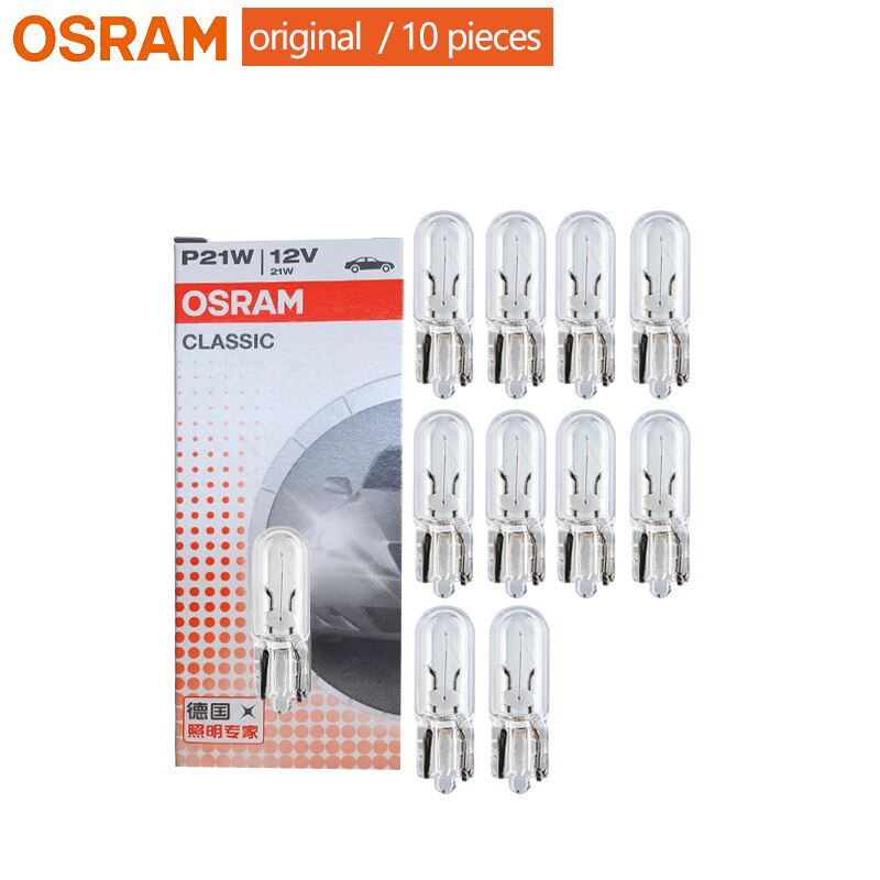 OSRAM T5 2721 Đèn hậu nội thất tiêu chuẩn Đèn dừng OEM Bóng đèn tự động W2 * 4.6d 12V 1.2W (10 chiếc