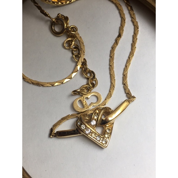 Dây chuyền vintage Dior-mặt trái tim