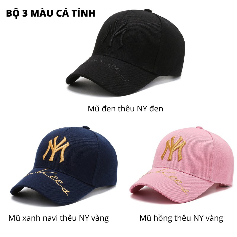 Mũ lưỡi trai nam nữ Nón kết thêu chữ NY cực đẹp ,thiết kế phong cách thời trang unisex