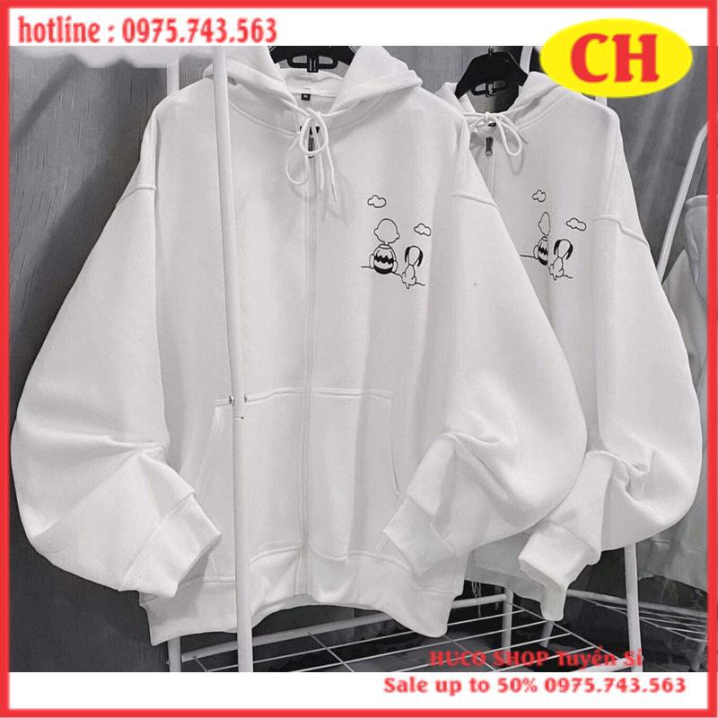 Áo hoodie khoá nỉ bông - Áo khoác hodie nhiều mẫu vải nỉ form rộng tay bồng đang thụng đâu quần nam nữ unisex freesize