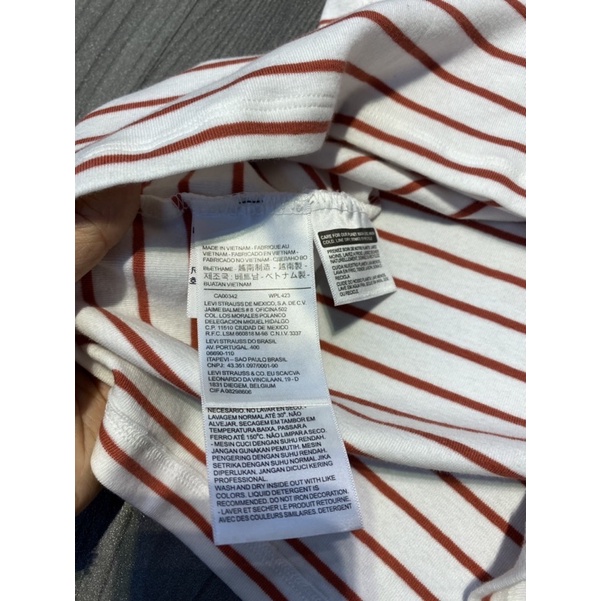 Áo phông levi’s nam kẻ ngang