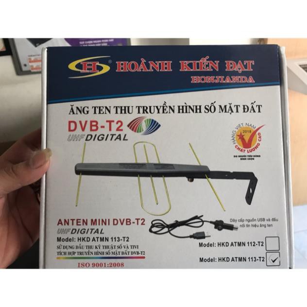 Anten dvbt2 sử dụng tivi tích hợp có kèm nguồn 5v