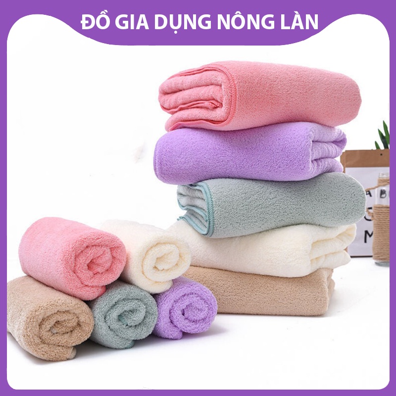 Khăn Tắm Lông Cừu Xuất Hàn Size Lớn 70x140cm NL Shop, chất khăn siêu mềm mịn thấm hút nước cực tốt