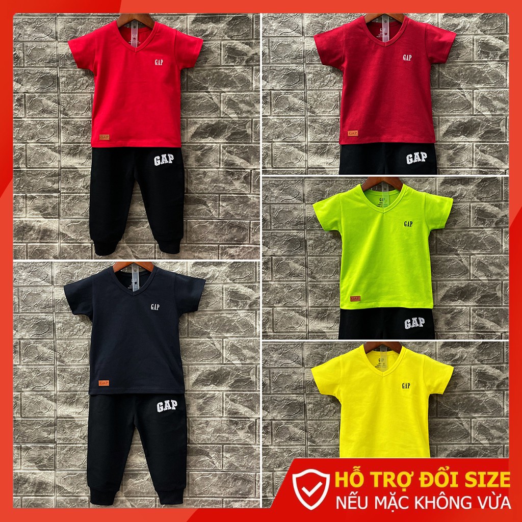 Áo thun cộc tay cổ tim cho bé trai | Chất thun cotton trơn co giãn 4 chiều | Thời trang bé trai CLASSIC