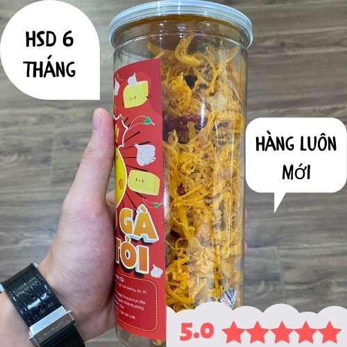 Khô gà bơ tỏi xé sợi hộp 300g KropKrop, đồ ăn vặt Hà Nội ngon rẻ, giao hàng siêu tốc | BigBuy360 - bigbuy360.vn